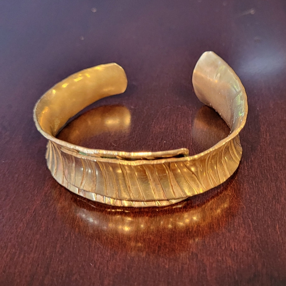 Antique handcrafted bronze bracelet